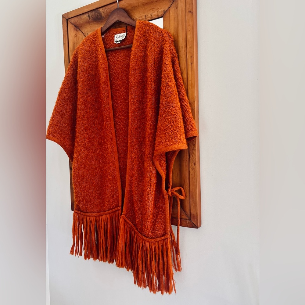 1970s Vintage Fringe Knit Duster Vest